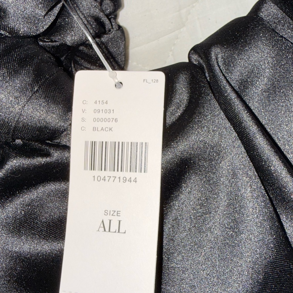 Anthropologie Slouchy Satin Handbag Black NWT - Picture 4 of 8